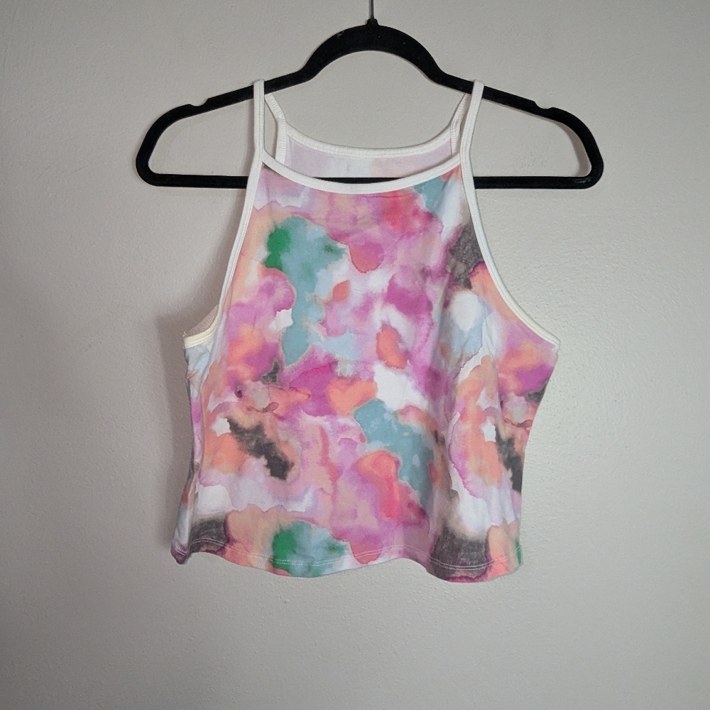 0X Torrid Watercolor Stretch Crop Top